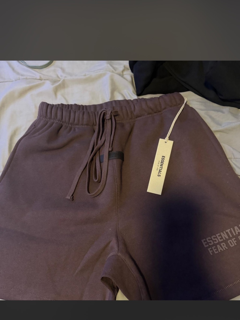 ESSENTIALS Kids Chocolate Brown Fleece Drawstring Shorts